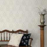 Ogee vintage wallpaper entryway ET12905 from the Arts and Crafts collection by Seabrook Designs