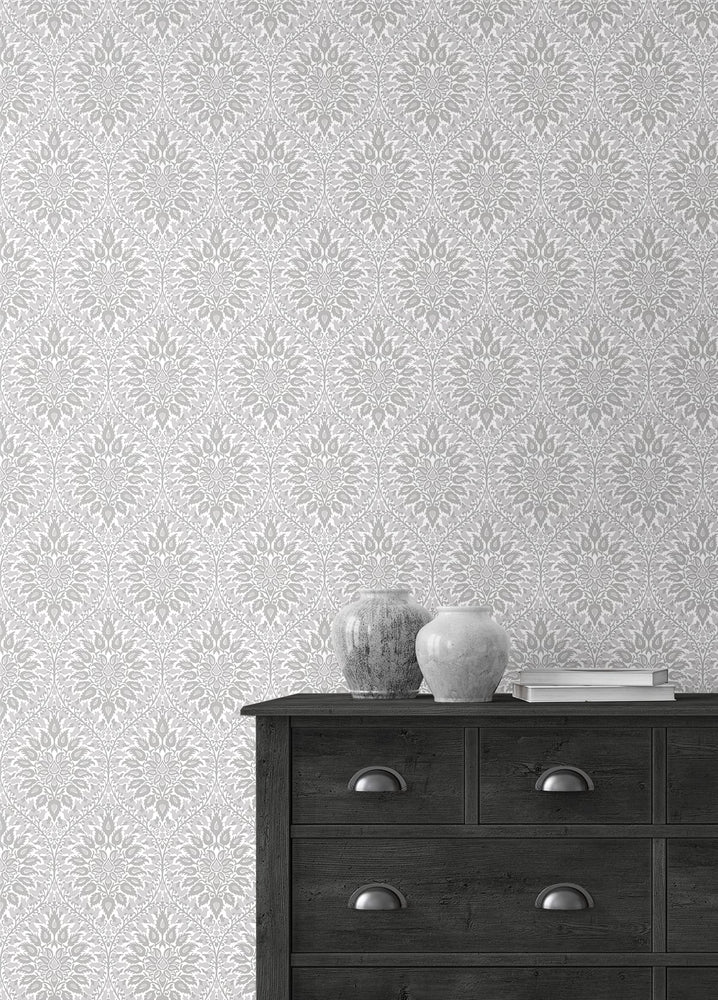 Ogee vintage wallpaper decor ET12908 from the Arts and Crafts collection by Seabrook Designs