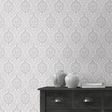 Ogee vintage wallpaper decor ET12908 from the Arts and Crafts collection by Seabrook Designs
