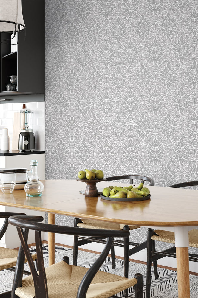 Ogee vintage wallpaper kitchen ET12908 from the Arts and Crafts collection by Seabrook Designs