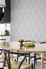 Ogee vintage wallpaper kitchen ET12908 from the Arts and Crafts collection by Seabrook Designs