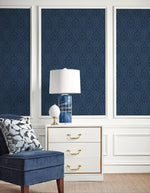 Ogee vintage wallpaper decor ET12912 from the Arts and Crafts collection by Seabrook Designs