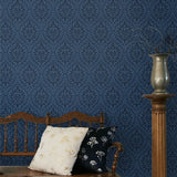 Ogee vintage wallpaper entryway ET12912 from the Arts and Crafts collection by Seabrook Designs