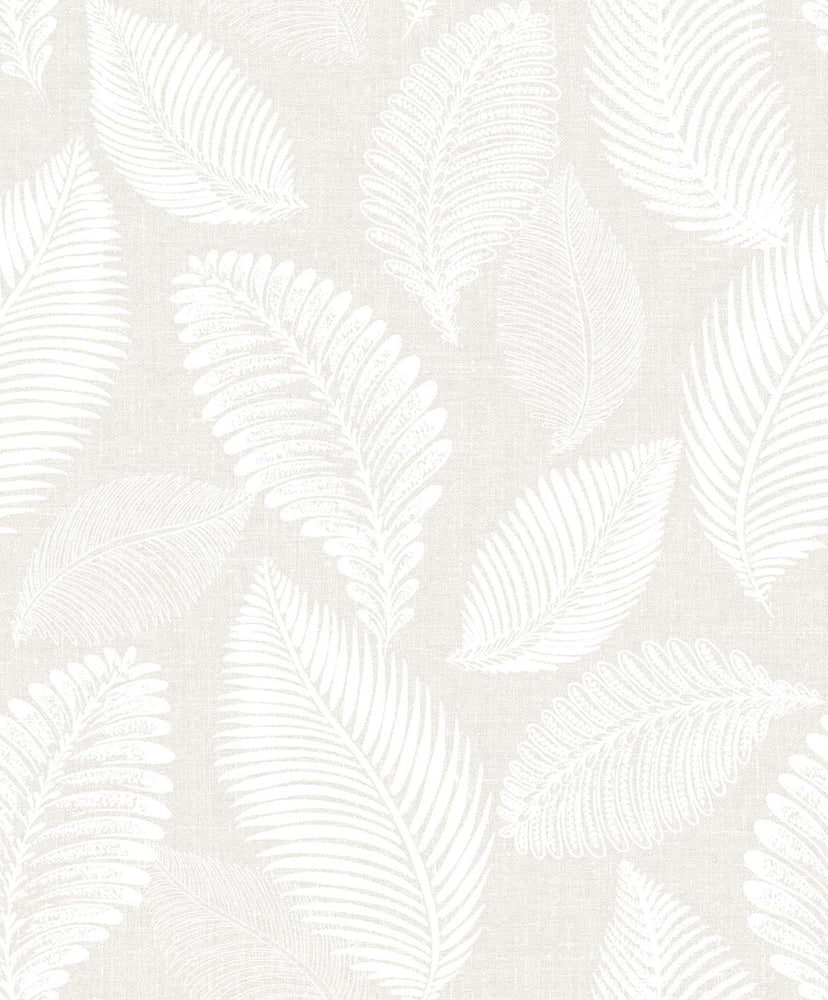 EW10000 tossed leaves botanical wallpaper from the White Heron collection by Etten Studios