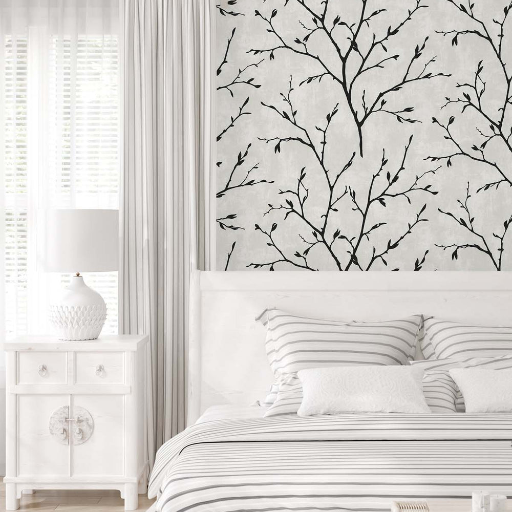 
                  
                    EW10200 branch botanical wallpaper bedroom  from the White Heron collection by Etten Studios
                  
                