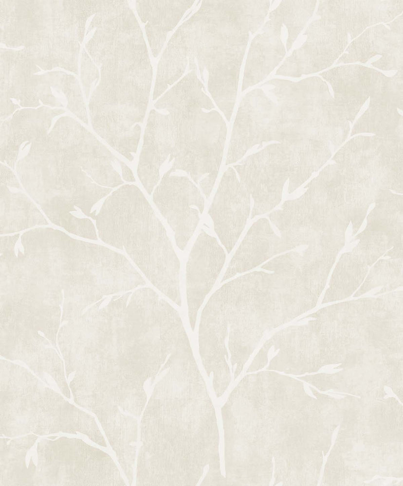 EW10205 branch botanical wallpaper from the White Heron collection by Etten Studios