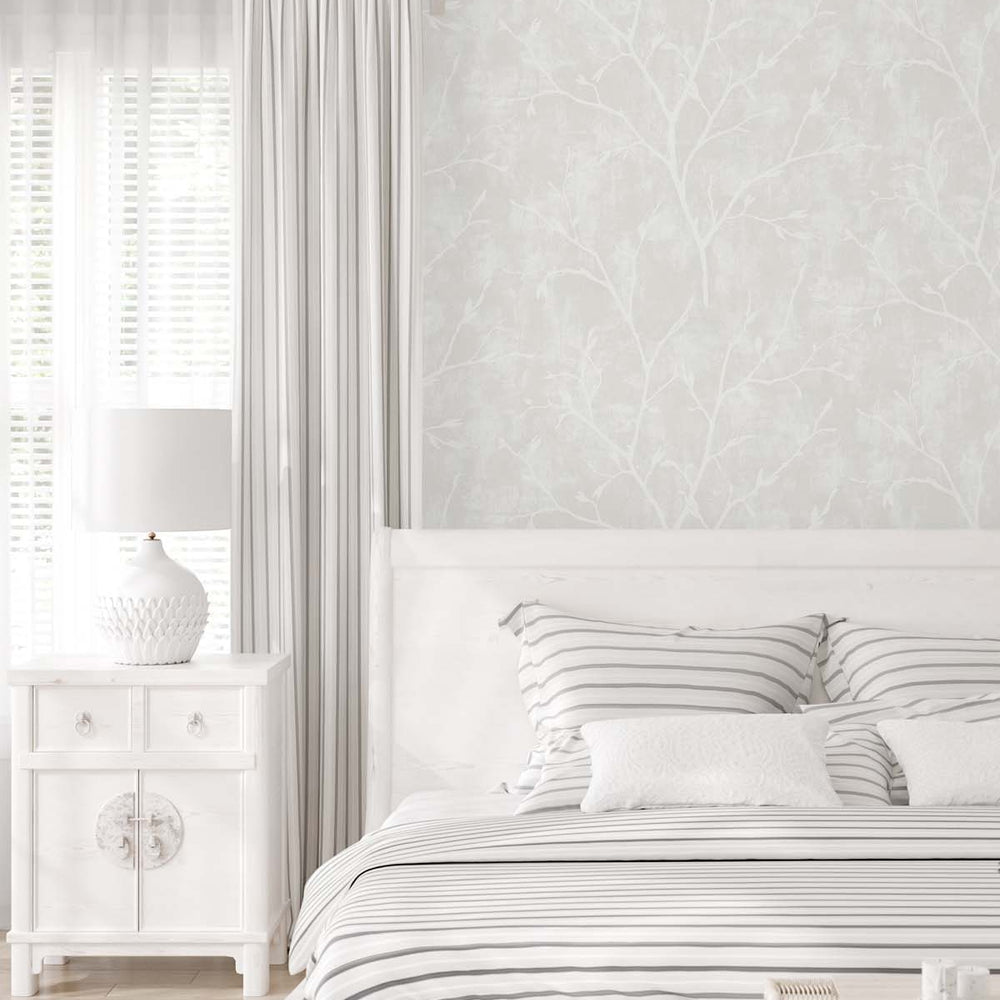 
                  
                    EW10208 branch botanical wallpaper bedroom from the White Heron collection by Etten Studios
                  
                