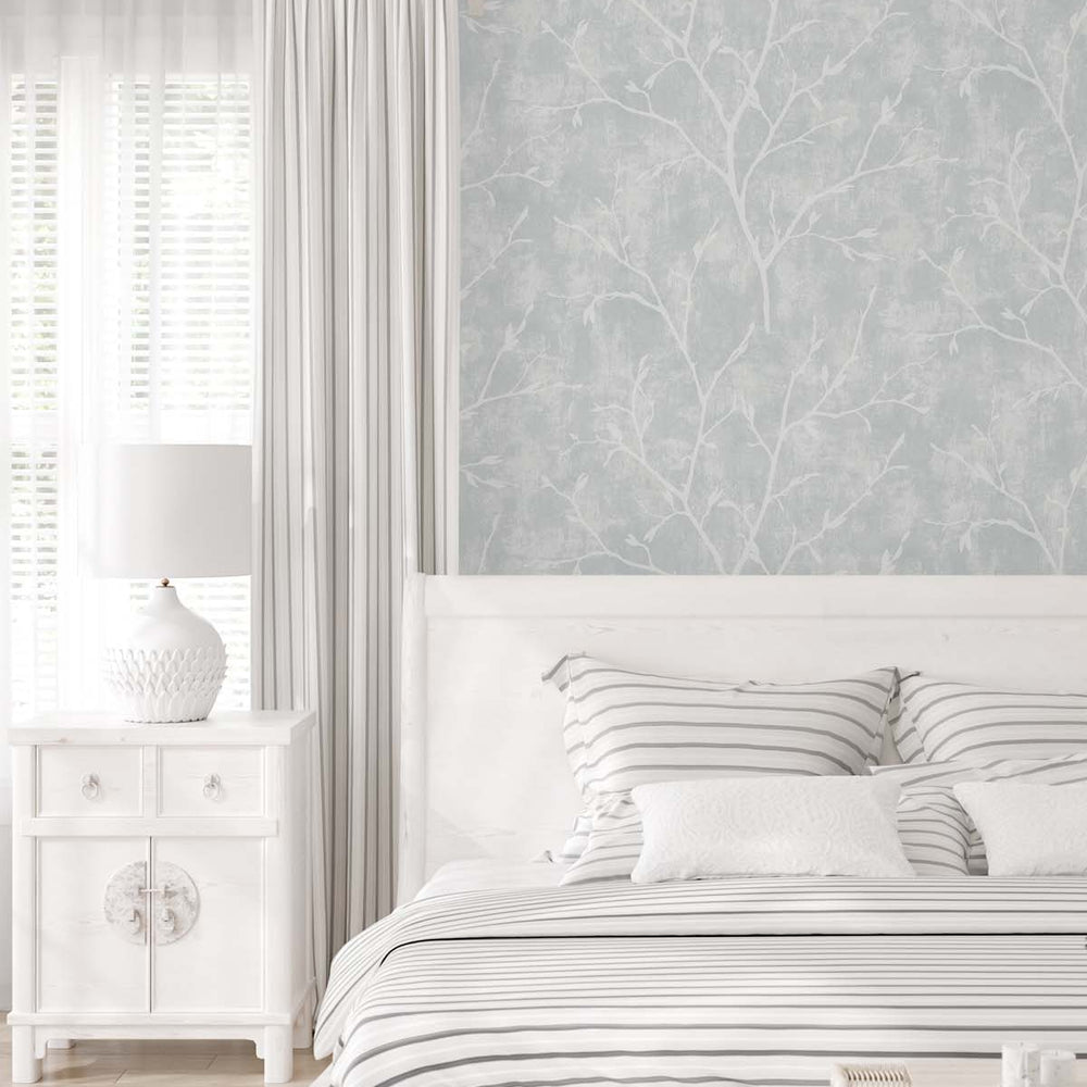 
                  
                    EW10218 branch botanical wallpaper bedroom from the White Heron collection by Etten Studios
                  
                