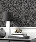 EW10600 botanical beaded wallpaper decor from the White Heron collection by Etten Studios