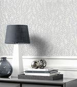 EW10608 botanical beaded wallpaper decor from the White Heron collection by Etten Studios