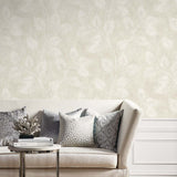 EW10800 leaf botanical wallpaper decor from the White Heron collection by Etten Studios