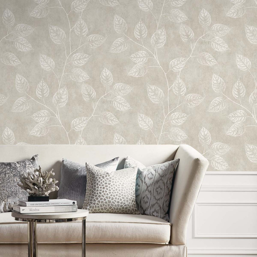 
                  
                    EW10807 leaf botanical wallpaper living room from the White Heron collection by Etten Studios
                  
                