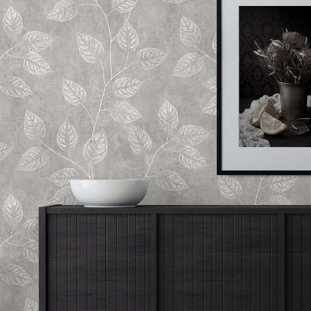 
                  
                    EW10808 leaf botanical wallpaper decor from the White Heron collection by Etten Studios
                  
                