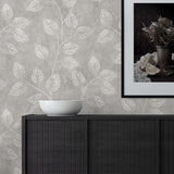 EW10808 leaf botanical wallpaper decor from the White Heron collection by Etten Studios