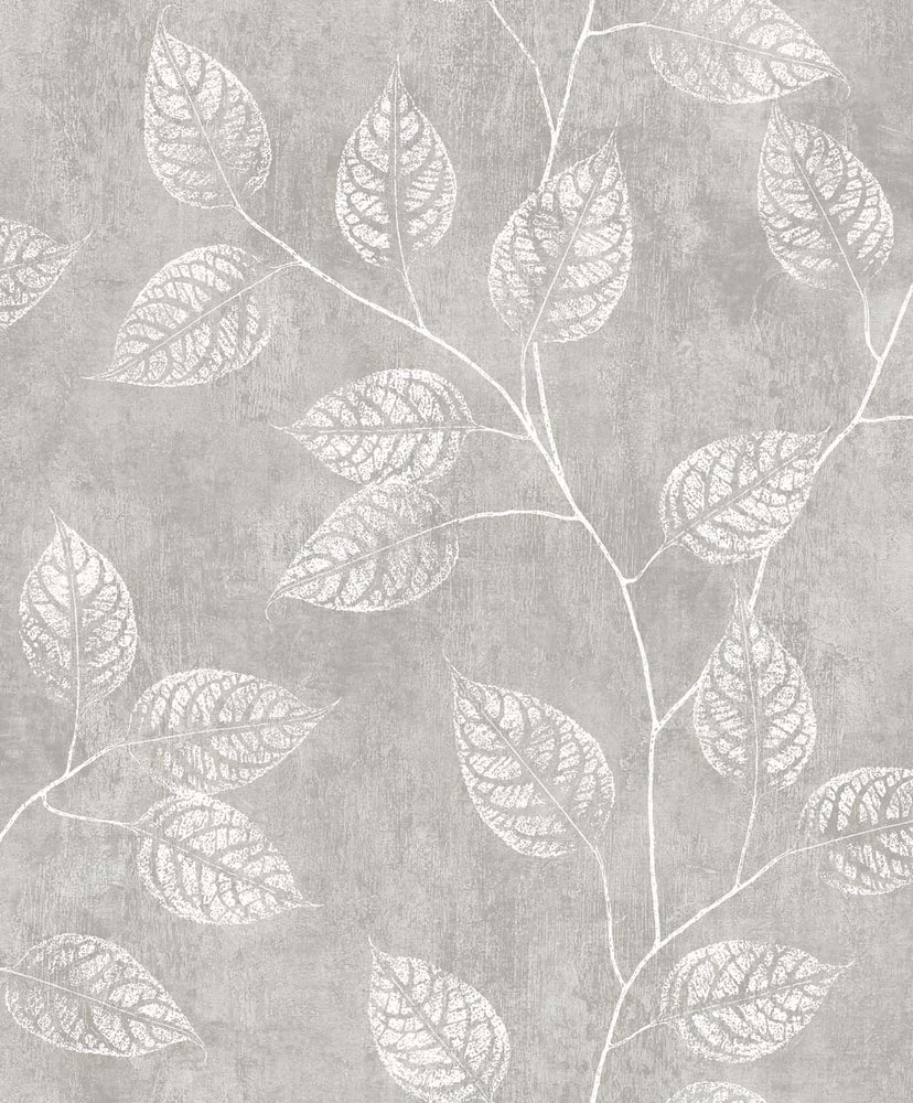 EW10808 leaf botanical wallpaper from the White Heron collection by Etten Studios