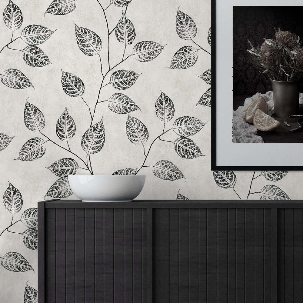 
                  
                    EW10820 leaf botanical wallpaper decor from the White Heron collection by Etten Studios
                  
                