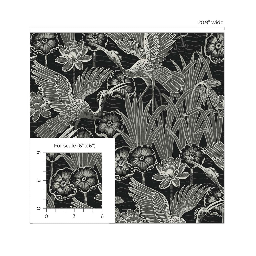 
                  
                    EW11000 crane wallpaper scale from the White Heron collection by Etten Studios
                  
                