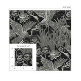 EW11000 crane wallpaper scale from the White Heron collection by Etten Studios