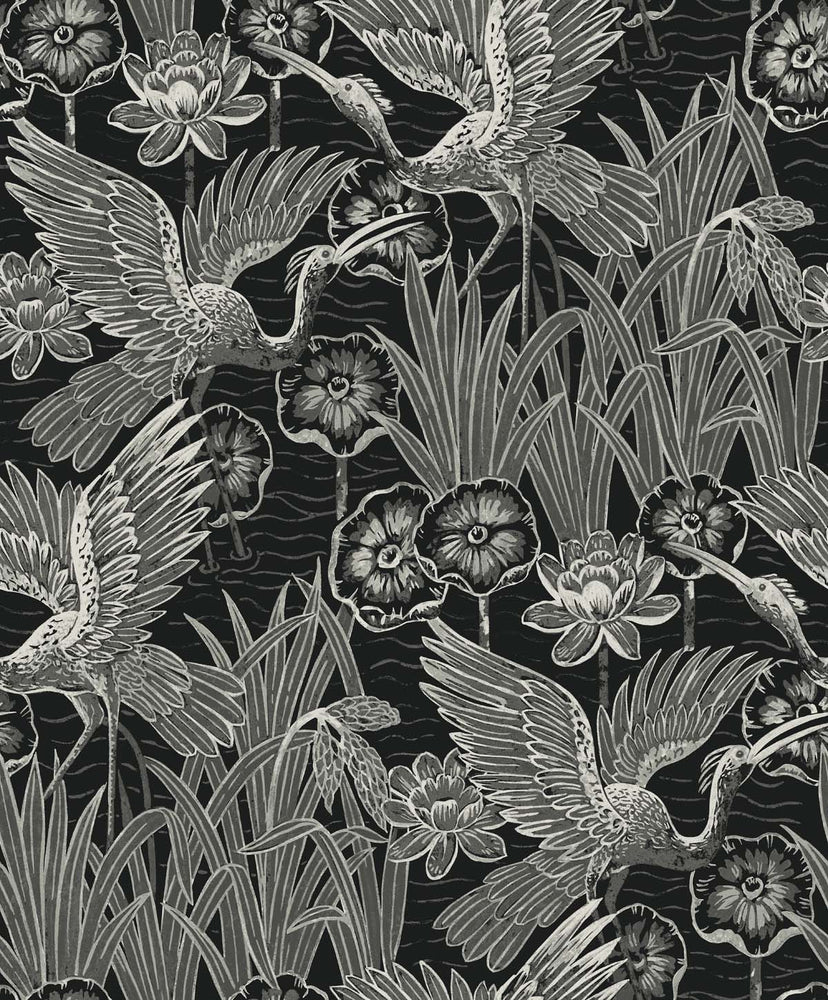 EW11000 crane wallpaper from the White Heron collection by Etten Studios