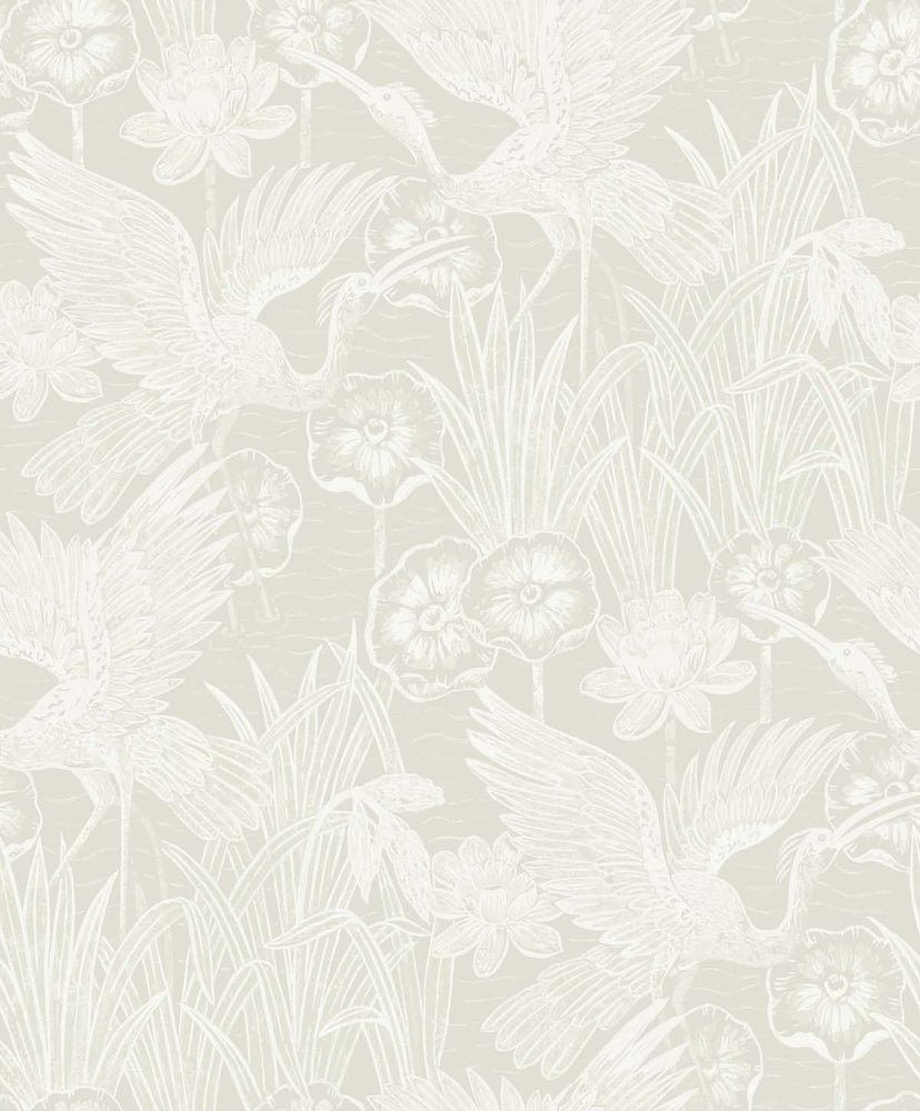 EW11010 crane wallpaper from the White Heron collection by Etten Studios