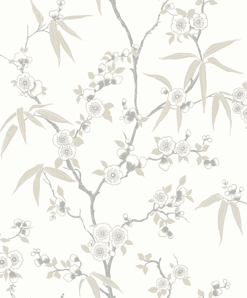 EW11107 floral wallpaper from the White Heron collection by Etten Studios