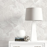 EW11500 crane stringcloth wallpaper decor from the White Heron collection by Etten Studios