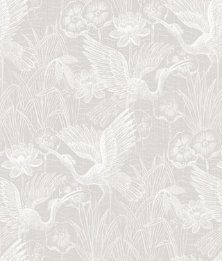 EW11500 crane stringcloth wallpaper from the White Heron collection by Etten Studios