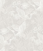 White Heron White Heron Floral Stringcloth Unpasted Wallpaper