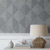 EW11700 geometric textured vinyl wallpaper decor from the White Heron collection by Etten Studios