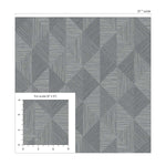 EW11700 geometric textured vinyl wallpaper scale from the White Heron collection by Etten Studios
