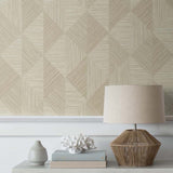 EW11705 geometric textured vinyl wallpaper decor from the White Heron collection by Etten Studios