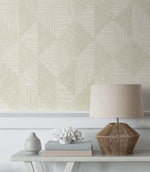 EW11707 geometric textured vinyl wallpaper decor from the White Heron collection by Etten Studios