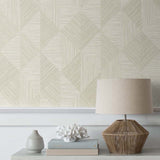 EW11707 geometric textured vinyl wallpaper decor from the White Heron collection by Etten Studios