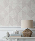 EW11708 geometric textured vinyl wallpaper decor from the White Heron collection by Etten Studios