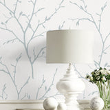 EW11802 branch stringcloth wallpaper decor from the White Heron collection by Etten Studios