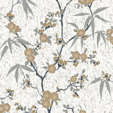 EW11905 cork floral wallpaper from the White Heron collection by Etten Studios