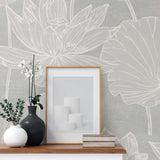 EW12000 floral wallpaper decor from the White Heron collection by Etten Studios