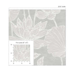 EW12000 floral wallpaper scale from the White Heron collection by Etten Studios