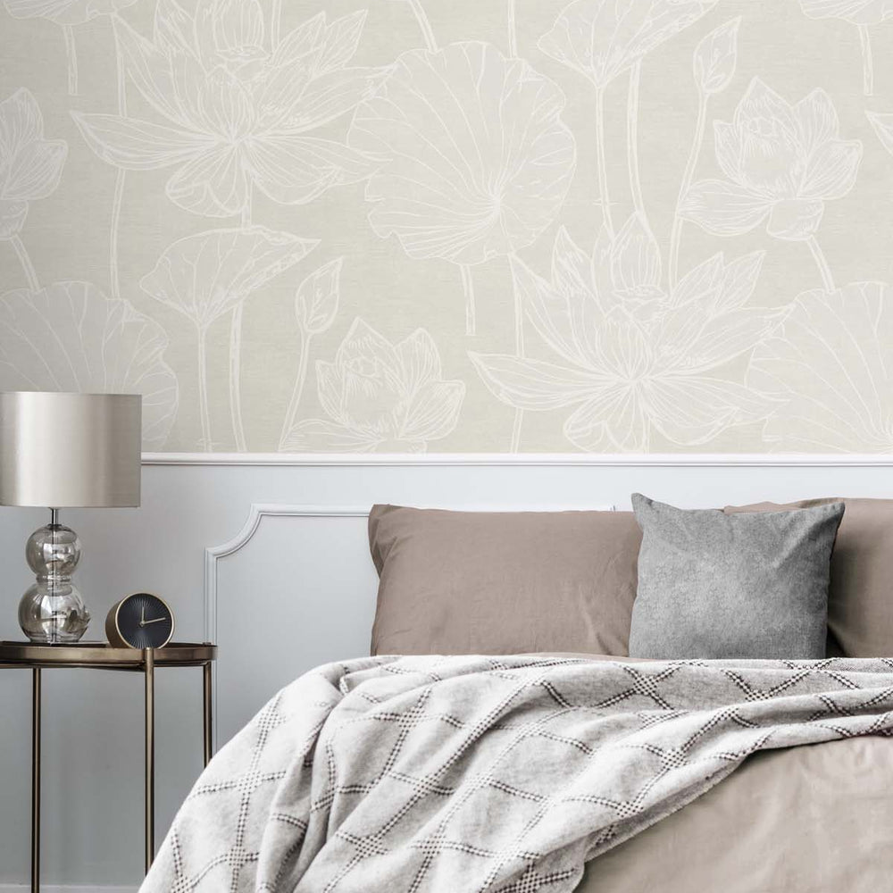 
                  
                    EW12005 floral wallpaper bedroom from the White Heron collection by Etten Studios
                  
                