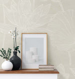 EW12005 floral wallpaper decor from the White Heron collection by Etten Studios