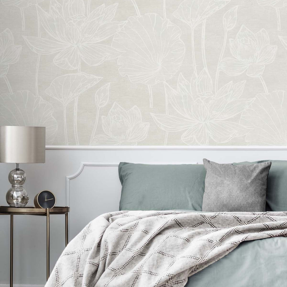 
                  
                    EW12015 floral wallpaper bedroom from the White Heron collection by Etten Studios
                  
                