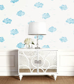 FA42006 daydream cloud kids wallpaper entryway from the Playdate Adventure collection by Seabrook Designs
