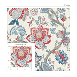 FC60401 jacobean wallpaper scale from the French Country collection by Seabrook Designs