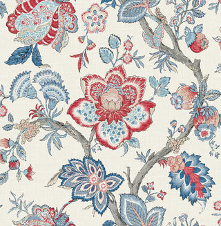 FC60401 jacobean wallpaper from the French Country collection by Seabrook Designs