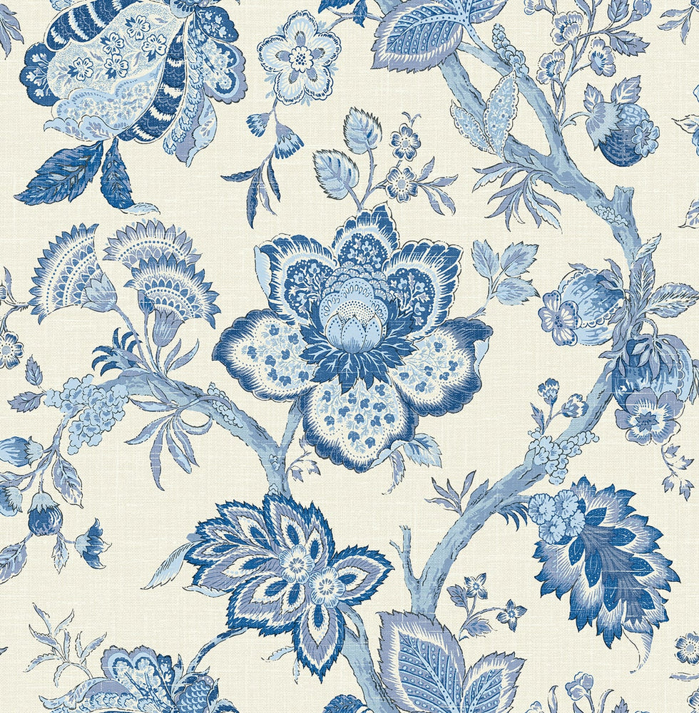 FC60402 jacobean wallpaper from the French Country collection by Seabrook Designs