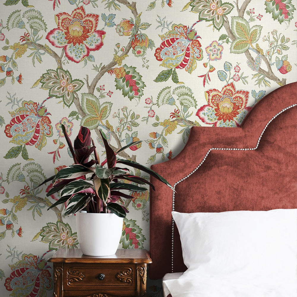 
                  
                    FC60404 jacobean wallpaper bedroom from the French Country collection by Seabrook Designs
                  
                