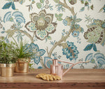 FC60406 jacobean wallpaper accent from the French Country collection by Seabrook Designs