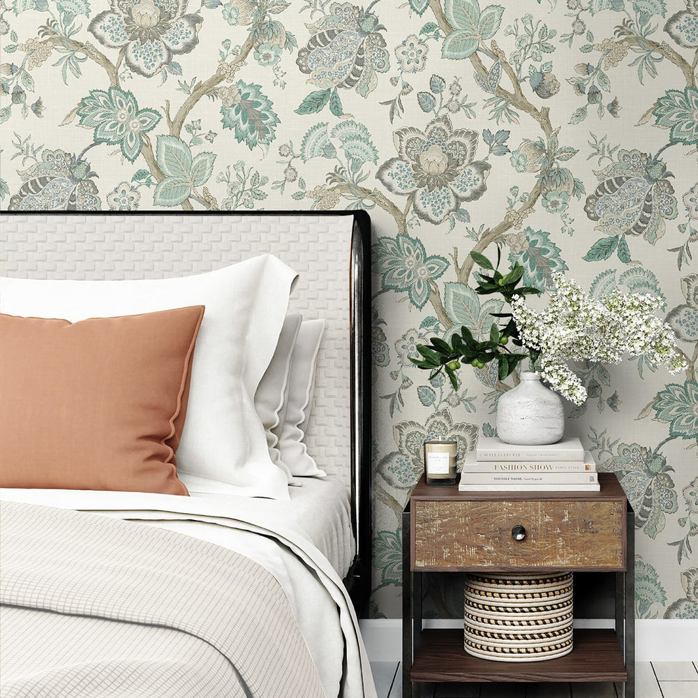
                  
                    FC60408 jacobean wallpaper bedroom from the French Country collection by Seabrook Designs
                  
                