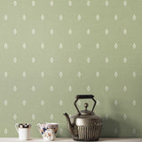 FC60604 Fleur de lis wallpaper decor from the French Country collection by Seabrook Designs