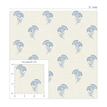 FC60802 lotus floral wallpaper scale from the French Country collection by Seabrook Designs